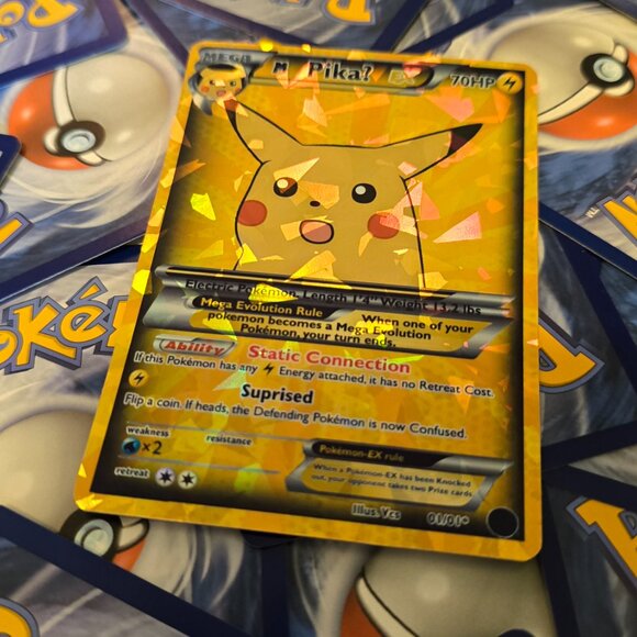 Surprised Pikachu Pokemon Card - Picture 6 of 9